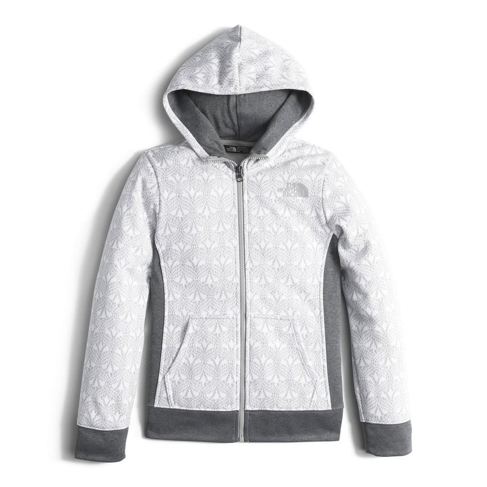 The North Face Kids White and Gray Hoodie